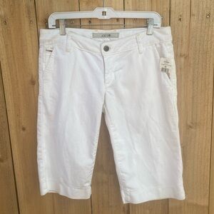 Vintage NWT Y2K Joe's Jeans 29 White Rainbow Pocket Kick Bermuda Short Low Rise
